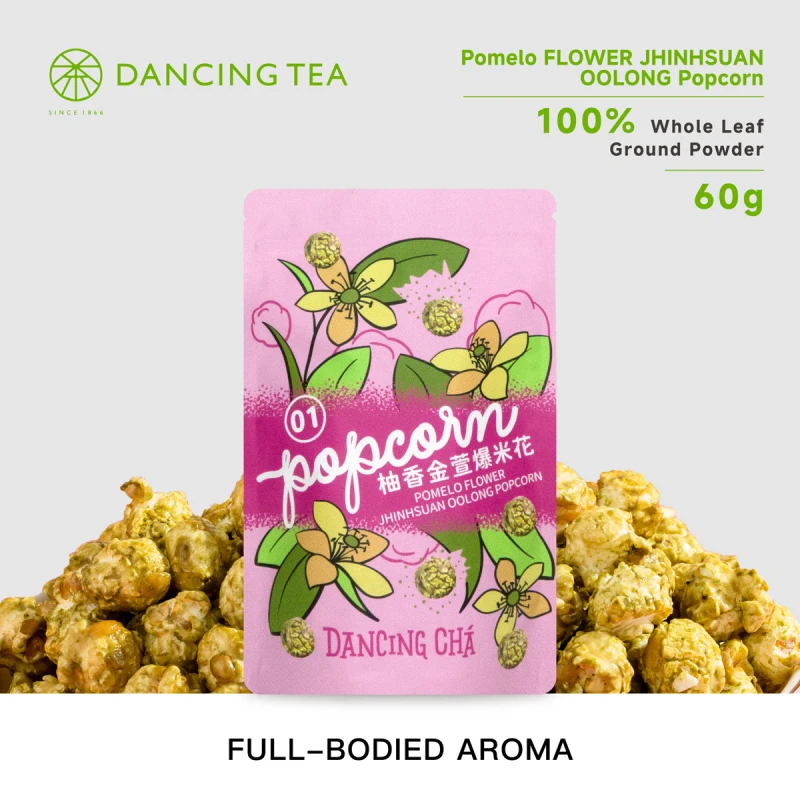 Pop-corn au thé Jhinhsuan oolong et à la fleur de pomélo