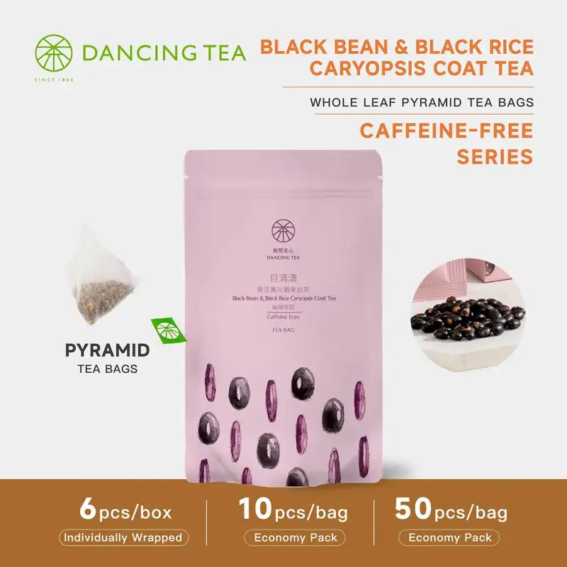 Black bean and black rice caryopsis coat were roasted under low temperatures to keep the maximum of natural antioxidants to help restore energy and health.